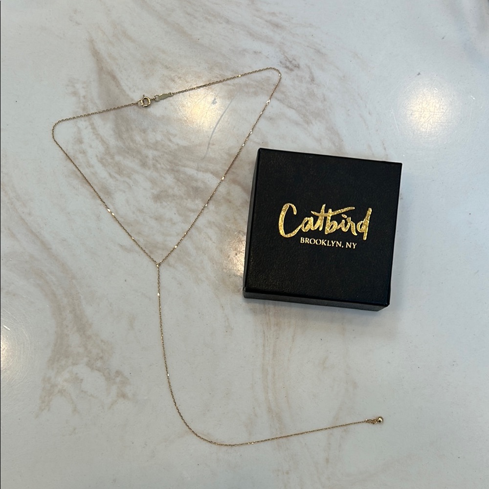 Catbird Greco Lariat Gold Necklace
